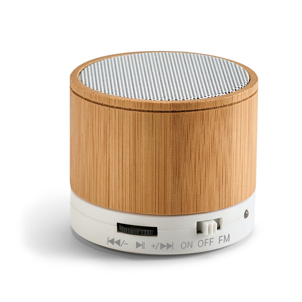 altavoz bluetooth bambú